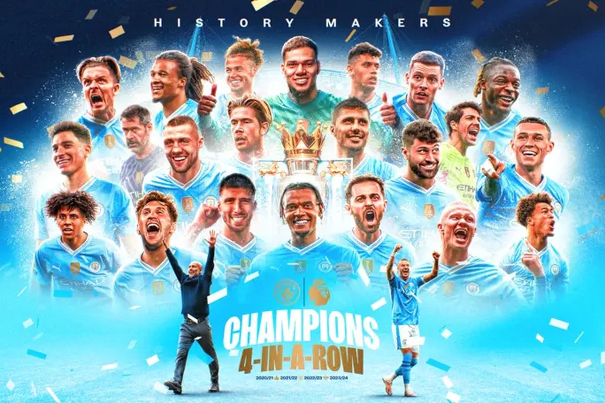 Manchester City juara Kompetisi Premier Inggris 2023/24